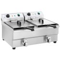 FRYTKOWNICA FRYTOWNICA GASTRONOMICZNA DWUKOMOROWA Z KRANAMI 230V 2X16L
