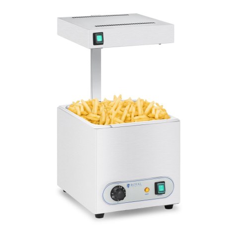 PODGRZEWACZ DO FRYTEK Z PROMIENNIKIEM CIEPŁA 850W ROYAL CATERING RCWG-1500 PODGRZEWACZ DO FRYTEK Z PROMIENNIKIEM CIEPŁA 850W ROYAL CATERING RCWG-1500