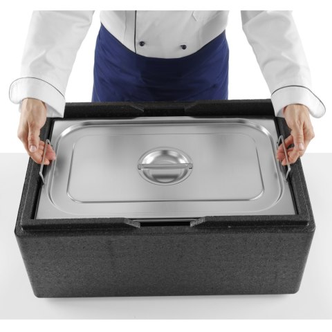 POJEMNIK GASTRONOMICZNY GN 1/1 Z CHOWANYMI UCHWYTAMI 530X325X150MM 21L 817148 POJEMNIK GASTRONOMICZNY GN 1/1 Z CHOWANYMI UCHWYTAMI 530X325X150MM 21L 817148