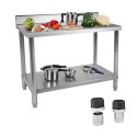STÓŁ BLAT ROBOCZY STALOWY NIERDZEWNY GASTRONOMICZNY PRZYŚCIENNY 150X60CM