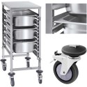 WÓZEK GASTRONOMICZNY TRANSPORTOWY DO POJEMNIKÓW 7X GN1/1 NOŚNOŚĆ DO 50KG