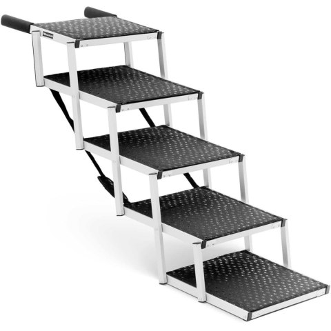 Schody dla psa do samochodu składane aluminiowe wys. 71 cm do 68 kg - 5 stopni Schody dla psa do samochodu składane aluminiowe wys. 71 cm do 68 kg - 5 stopni