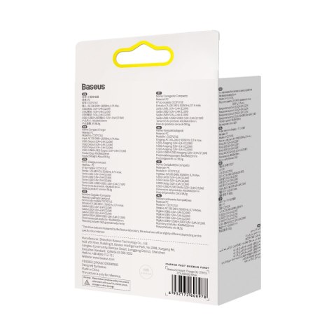 Ładowarka sieciowa Compact 3x USB 17W biały Ładowarka sieciowa Compact 3x USB 17W biały
