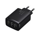 Ładowarka sieciowa Compact 3x USB 17W czarny