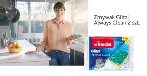 Zmywak wiskozowy Vileda Glitzi Always Clean 2 szt. Zmywak wiskozowy Vileda Glitzi Always Clean 2 szt.