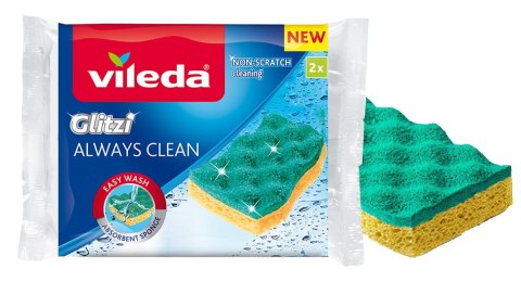 Zmywak wiskozowy Vileda Glitzi Always Clean 2 szt. Zmywak wiskozowy Vileda Glitzi Always Clean 2 szt.