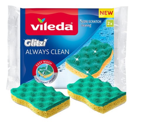 Zmywak wiskozowy Vileda Glitzi Always Clean 2 szt. Zmywak wiskozowy Vileda Glitzi Always Clean 2 szt.