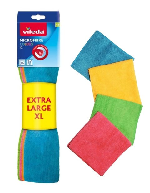Ściereczka Vileda Mikrofibra COLORS EXTRA LARGE 4 szt. Ściereczka Vileda Mikrofibra COLORS EXTRA LARGE 4 szt.