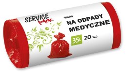 SP Worki na odpady MEDYCZNE LDPE 35L 20szt