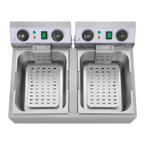 FRYTOWNICA NASTAWNA GASTRONOMICZNA ELEKTRYCZNA TIMER 230 V 2 X 3200W 2 X 10 L FRYTOWNICA NASTAWNA GASTRONOMICZNA ELEKTRYCZNA TIMER 230 V 2 X 3200W 2 X 10 L