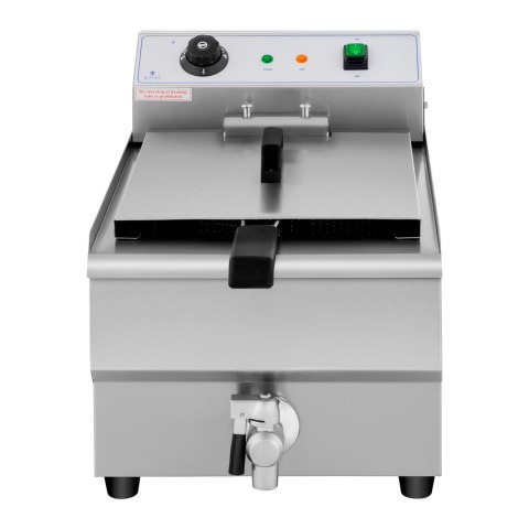 FRYTOWNICA NASTAWNA GASTRONOMICZNA ELEKTRYCZNA Z KRANEM 230 V 3500W 16 L FRYTOWNICA NASTAWNA GASTRONOMICZNA ELEKTRYCZNA Z KRANEM 230 V 3500W 16 L