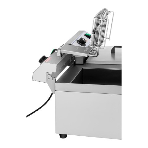 FRYTOWNICA PODWÓJNA GASTRONOMICZNA ELEKTRYCZNA Z KRANEM 230 V 2 X 3000W 2 X 10 L FRYTOWNICA PODWÓJNA GASTRONOMICZNA ELEKTRYCZNA Z KRANEM 230 V 2 X 3000W 2 X 10 L
