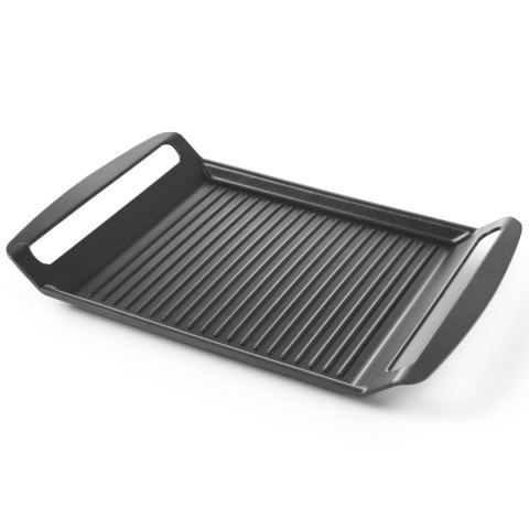 PŁYTA TACA GRILLOWA RYFLOWANA DO KUCHENEK INDUKCYJNYCH TEFLON 39X26CM - HENDI 629130 PŁYTA TACA GRILLOWA RYFLOWANA DO KUCHENEK INDUKCYJNYCH TEFLON 39X26CM - HENDI 629130