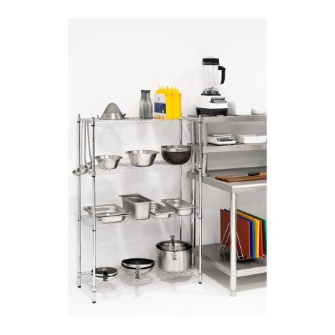 REGAŁ MAGAZYNOWY DRUCIANY AŻUROWY CHROMOWANY 137X90X35CM DO 120KG REGAŁ MAGAZYNOWY DRUCIANY AŻUROWY CHROMOWANY 137X90X35CM DO 120KG