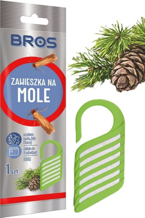 BROS - zawieszka na mole cedrowa - 1 szt. BROS - zawieszka na mole cedrowa - 1 szt.