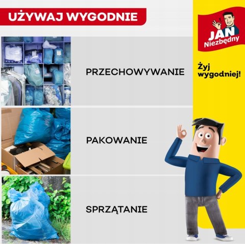 Jan Niezbędny Worki HD Easy-pack Niebieskie 60L 70szt. Jan Niezbędny Worki HD Easy-pack Niebieskie 60L 70szt.