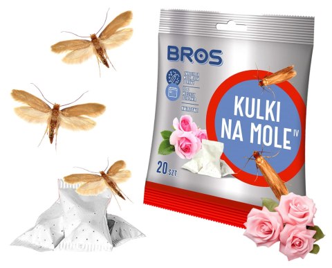 BROS - kulki kwiatowe na mole 20 szt BROS - kulki kwiatowe na mole 20 szt