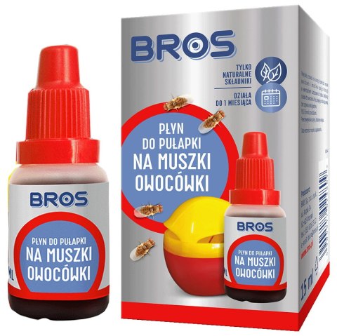 Zestaw BROS - pułapka z płynem na muszki owocówki + płyn do pułapki na muszki owocówki 15ml Zestaw BROS - pułapka z płynem na muszki owocówki + płyn do pułapki na muszki owocówki 15ml