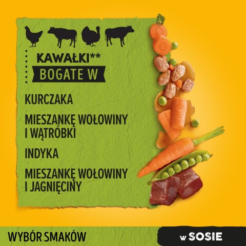 PEDIGREE Mixed Selection with Vegetables Sos Ind/Jag/Woł/Kur 40x100g PEDIGREE Mixed Selection with Vegetables Sos Ind/Jag/Woł/Kur 40x100g