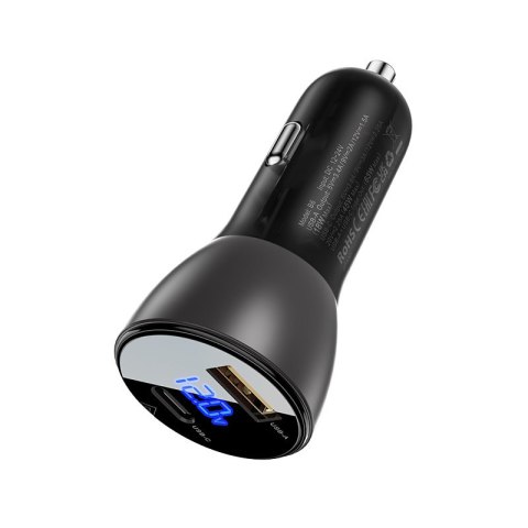 Ładowarka samochodowa 63W 12V USB-C USB SFCP czarny Ładowarka samochodowa 63W 12V USB-C USB SFCP czarny