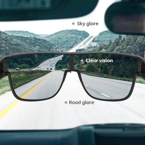 Okulary rowerowe z polaryzacją ramką i filtrem UV 400 szare Okulary rowerowe z polaryzacją ramką i filtrem UV 400 szare