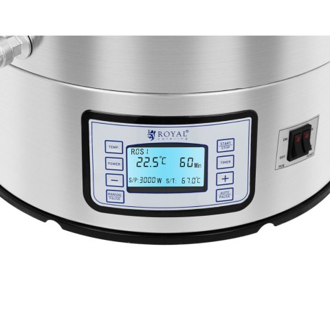 KOCIOŁ WARZELNY ZACIERNY DO PRODUKCJI PIWA STAL NIERDZEWNA 2500W LCD 40L KOCIOŁ WARZELNY ZACIERNY DO PRODUKCJI PIWA STAL NIERDZEWNA 2500W LCD 40L