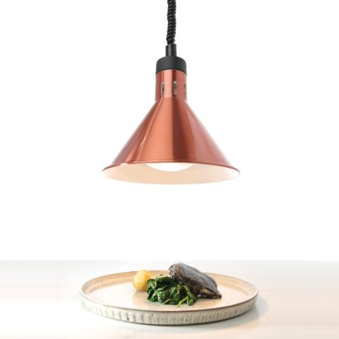 LAMPA DO PODGRZEWANIA POTRAW - WISZĄCA STOŻKOWA MIEDZIANA 250W LAMPA DO PODGRZEWANIA POTRAW - WISZĄCA STOŻKOWA MIEDZIANA 250W