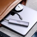 Wielofunkcyjny HUB adapter USB-A HDMI USB-C szary