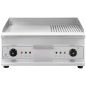 GRILL PŁYTA GRILLOWA PODWÓJNA GŁADKA RYFLOWANA Z SZUFLADĄ NA TŁUSZCZ 230 V 2X 3200 W