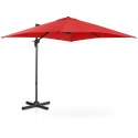 PARASOL OGRODOWY BOCZNY NA WYSIĘGNIKU KWADRATOWY 250 X 250 CM CZERWONY