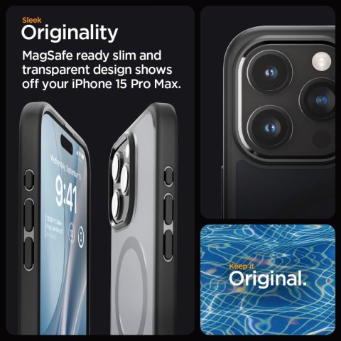 Etui Ultra Hybrid Mag z MagSafe na iPhone 15 Pro Max przezroczysto-czarne Etui Ultra Hybrid Mag z MagSafe na iPhone 15 Pro Max przezroczysto-czarne