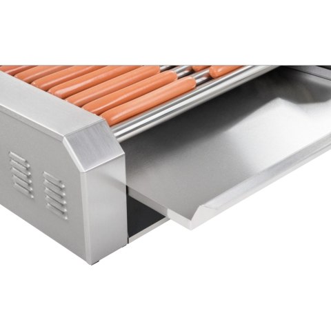 Grill rolkowy z pokrywą roller grill podgrzewacz do parówek 11 rolek