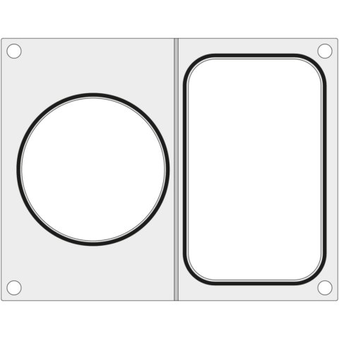 Matryca forma do zgrzewarek BOKAMA na tackę dwudzielną colt 227 x 178 mm- Hendi 805947