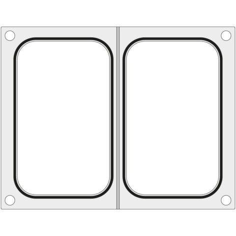 Matryca forma do zgrzewarki CAS CDS-01 na dwie tacki pojemniki 178x113 mm - Hendi 805350