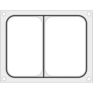 Matryca forma do zgrzewarki CAS CDS-01 na tackę dwudzielną 227x178 mm - Hendi 805398