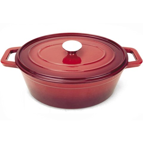 Garnek żeliwny emaliowany 3.7 l czerwony - Hendi 626832
