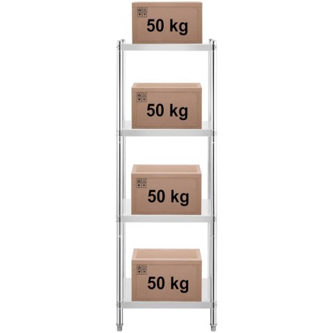 Regał metalowy magazynowy gastronomiczny do 200 kg 60 x 60 x 180 cm
