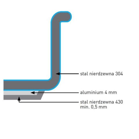 Garnek średni Kitchen Line z pokrywką 1,9 l śr. 160 x 95 mm - Hendi 836101