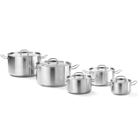 Garnek średni Kitchen Line z pokrywką 15 l śr. 320 x 190 mm - Hendi 836507