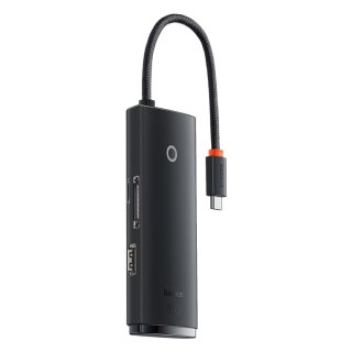 Lite series wielofunkcyjny hub USB-C 2 x USB 3.0 USB-C HDMI 1.4 SD-TF czarny