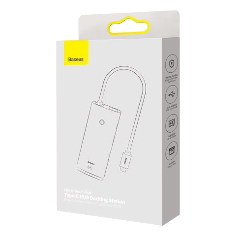 Lite series wielofunkcyjny hub USB-C 2 x USB 3.0 USB-C HDMI 1.4 SD-TF czarny