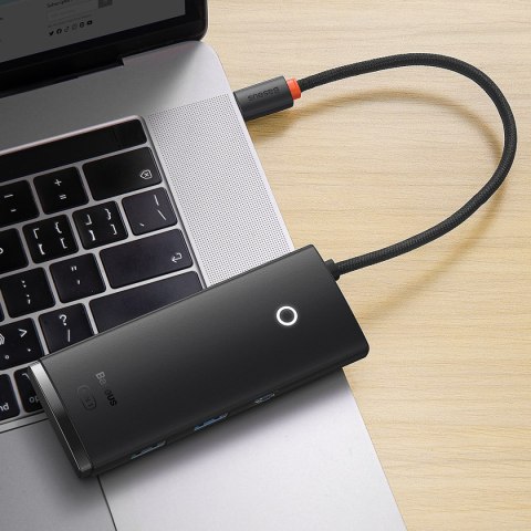 Lite series wielofunkcyjny hub USB-C 2 x USB 3.0 USB-C HDMI 1.4 SD-TF czarny