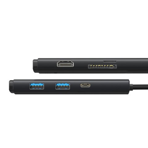 Wielofunkcyjny hub lite series USB-C 2x USB PD HDMI SD/TF czarny