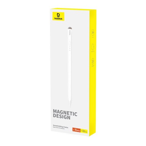 Rysik stylus do iPad z aktywną wymienną końcówką Smooth Writing 2 z kablem USB-C biały