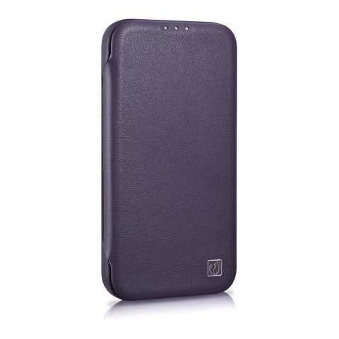 Skórzane etui iPhone 14 Plus z klapką magnetyczne MagSafe CE Premium Leather fioletowy