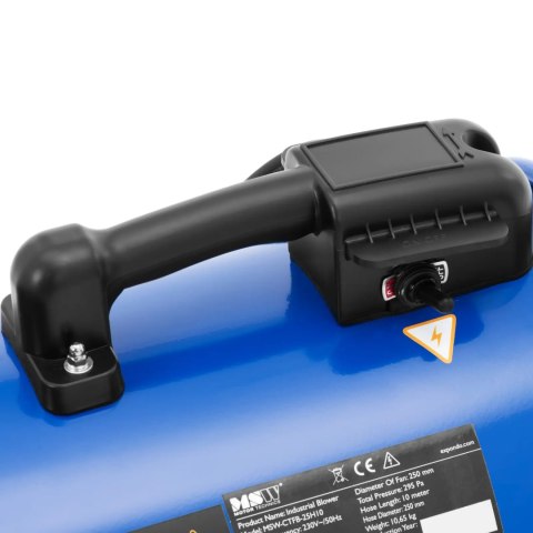 Wentylator dmuchawa przemysłowa budowlana z wężem 10 m 2700 m3/h śr. 280 mm
