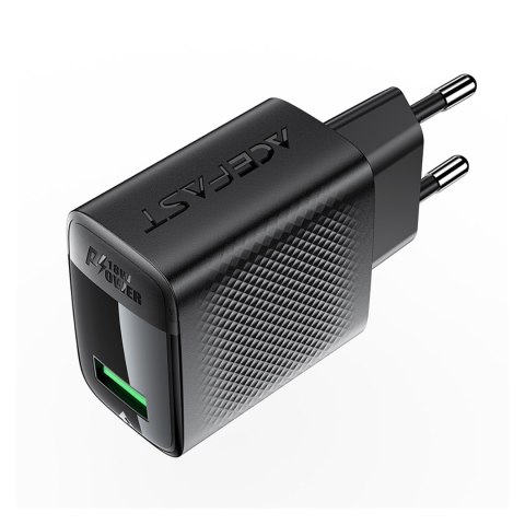 Ładowarka sieciowa A90 GaN USB-A QC 18W - czarna
