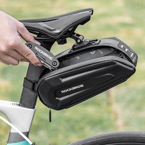 Torba rowerowa mocowana pod siodełko na zaczep szybkozłączke 1.8l - czarna