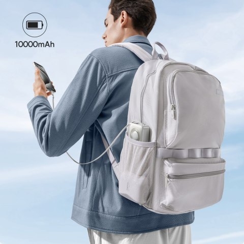 Powerbank Free2Pull 10000mAh 30W z portem USB-C i rozwijanym kablem USB-C - szary