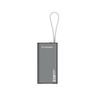 Powerbank K65+ 65W 30000mAh 2x USB-C 1x USB-A 65W - czarny